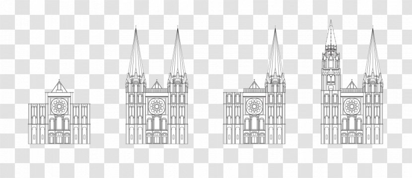 White Pattern - Medieval Architecture Transparent PNG