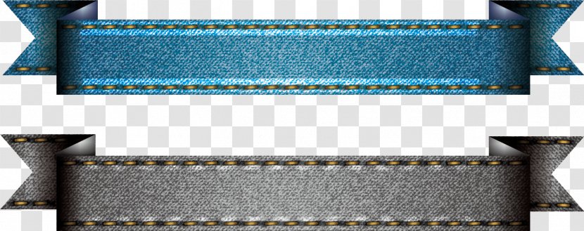 Denim Textile Jeans Ribbon - Designer - Vector Fabric Transparent PNG