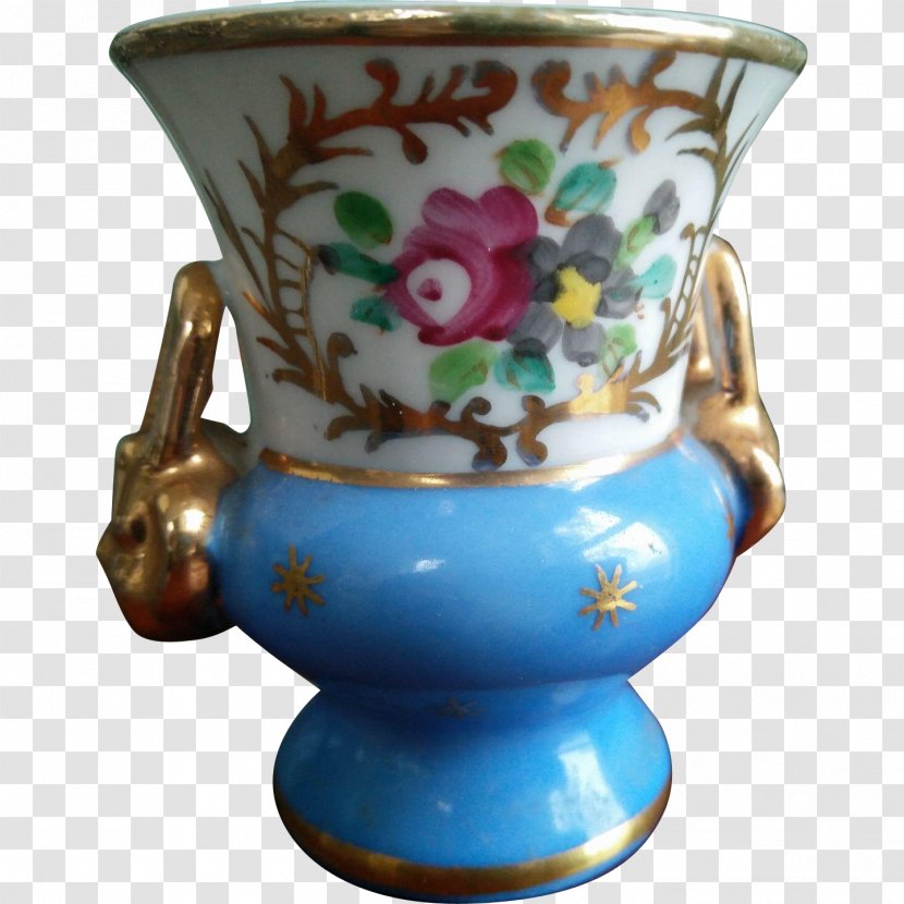 Vase Pottery Porcelain Cobalt Blue Cup - Antique Transparent PNG