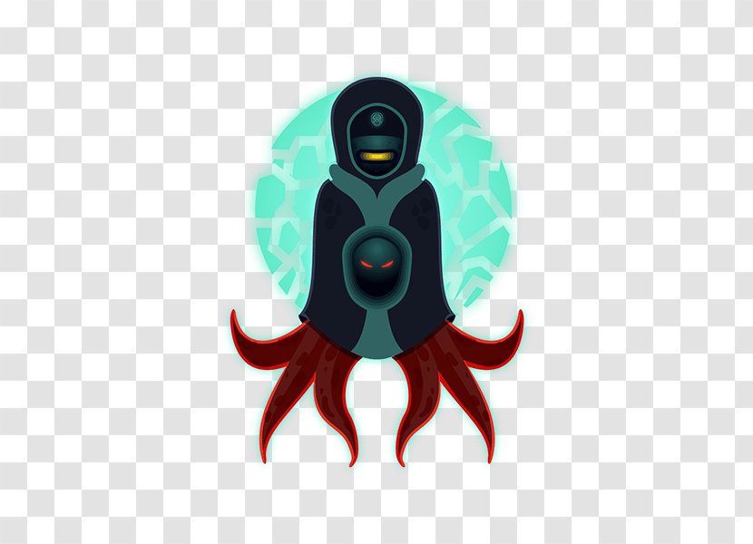 Octopus Illustration Graphics Character Font - Teal - Alien Graphic Transparent PNG