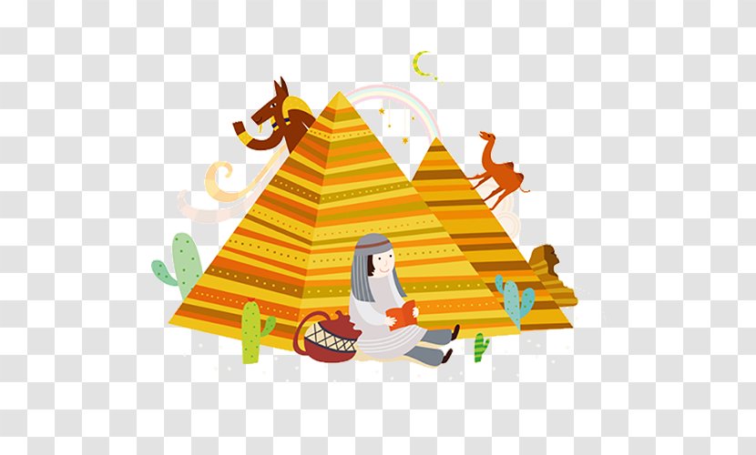 Egyptian Pyramids Ancient Egypt Illustration - Art - Pyramid Modeling Graphics Transparent PNG