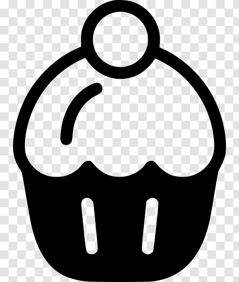 Clip Art Adobe Illustrator - Black And White - Lemon Cupcake Icon Transparent PNG