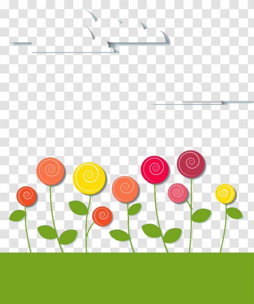 Papercutting Flower - Motif - Candy Flowers Picture Material Transparent PNG