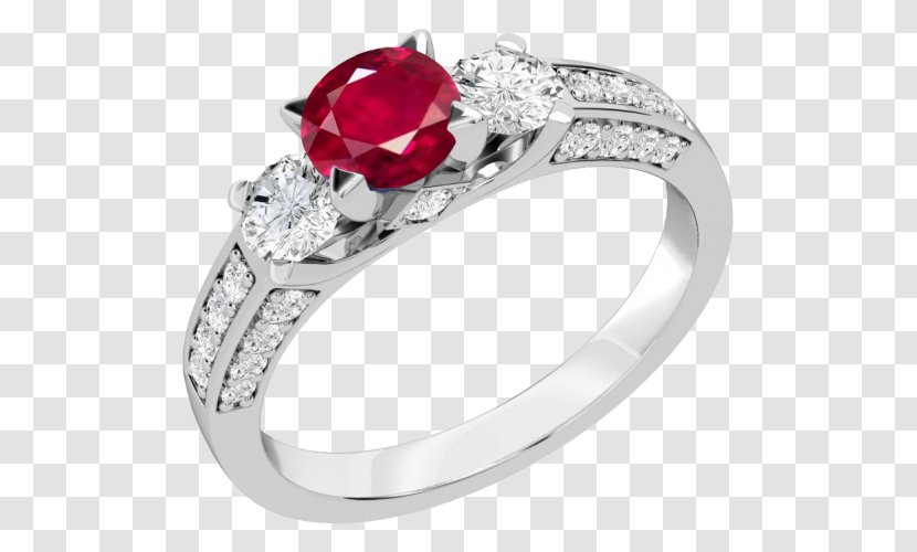 Ruby Ring Diamond Cut Brilliant - Gemstone Transparent PNG