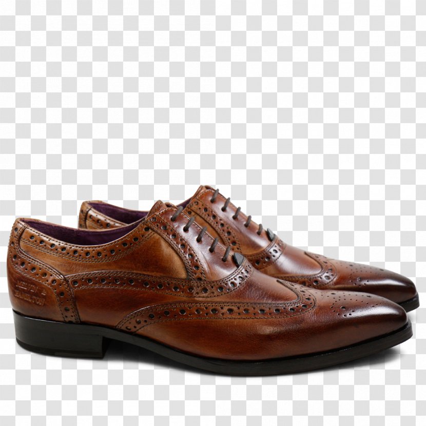 Leather Shoe Walking - Brown - Blue Half Moon Transparent PNG