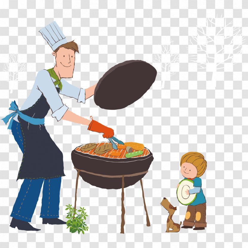 Barbecue Chuan Kebab - Vector Hand-painted Material Transparent PNG