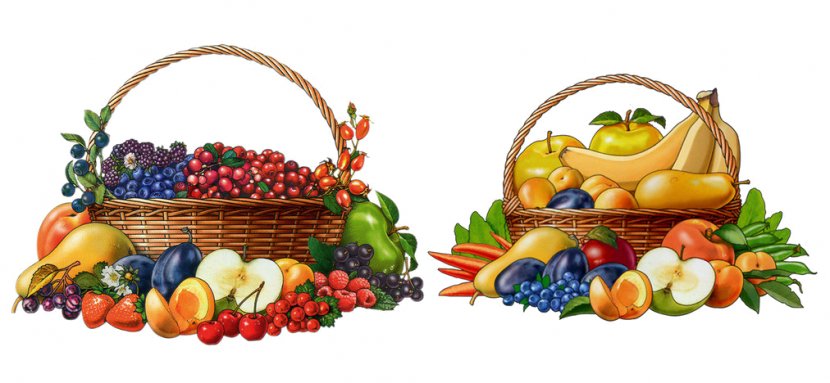 Cross-stitch Fruit Pattern Des Nombres - Embroidery - Basket Clipart Transparent PNG