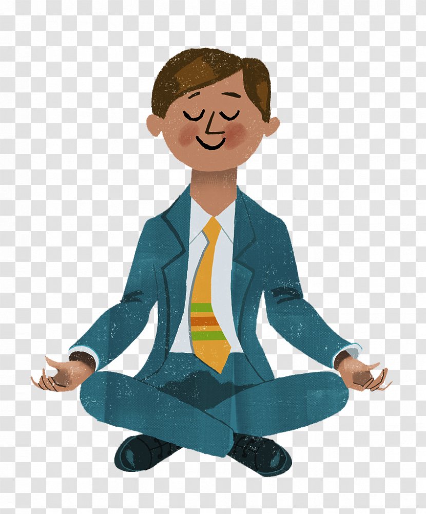 Cartoon Pas Besoin Dxeatre Tibxe9tain Pour Mxe9diter Illustration - Professional - Business Men Exercise Yoga Relax Transparent PNG