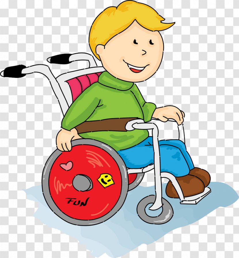 Disability Wheelchair Cartoon Illustration - Royalty Free - A Child In Transparent PNG