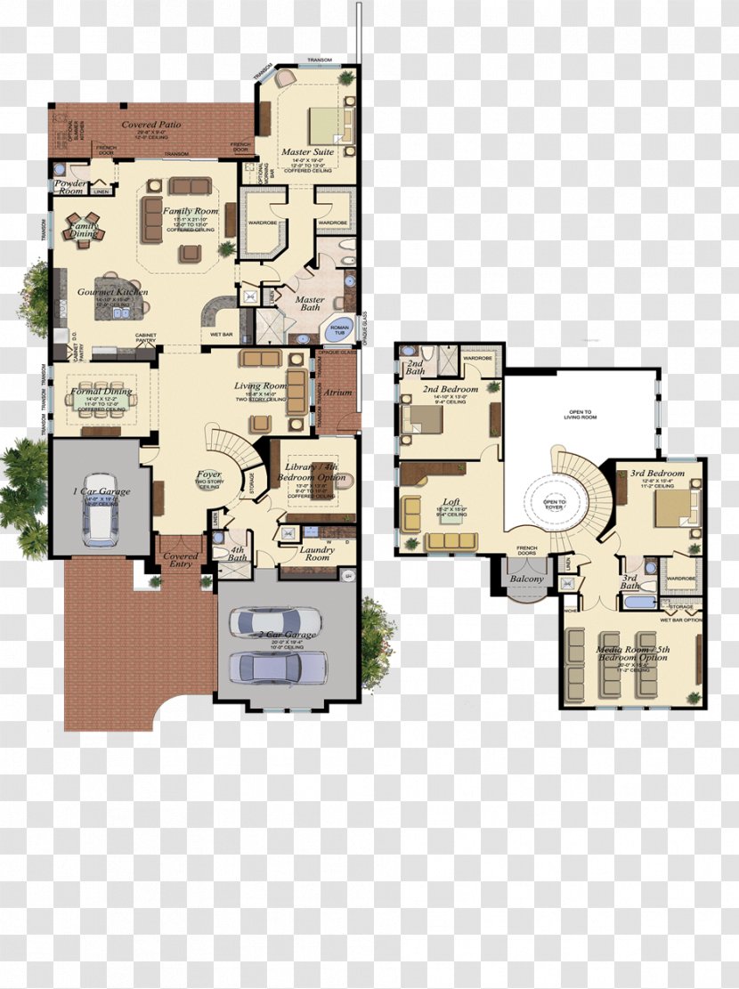 Delray Beach Seven Bridges By GL Homes House Plan Floor - Real Estate Transparent PNG