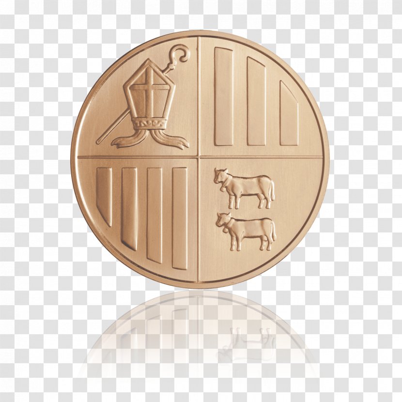 Metal Andorra Eagle Copper Bullion Coin Ounce - Metallic Transparent PNG