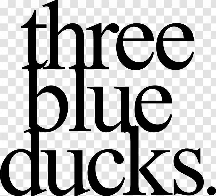 Logo Brand Three Blue Ducks Rosebery Clip Art - Black M - Sourdough Transparent PNG