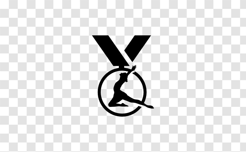 Artistic Gymnastics Medal Clip Art - Black And White Transparent PNG