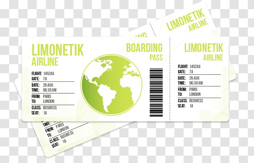 Airplane Flight Airline Ticket Boarding Pass Transparent PNG