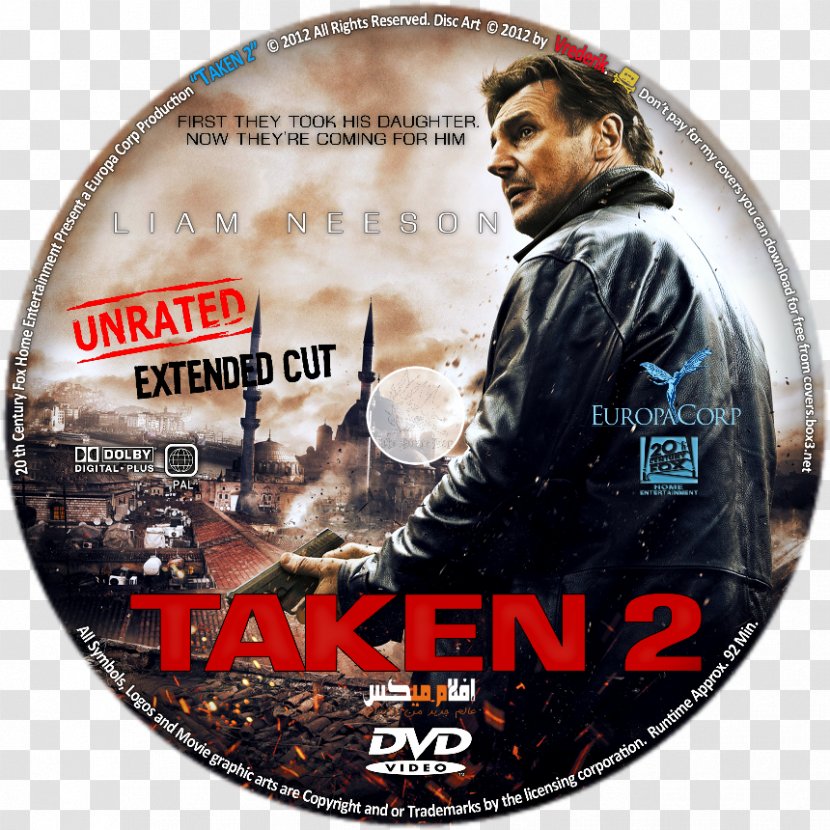 Taken 2 Blu-ray Disc DVD Cover Art - Film - Dvd Transparent PNG