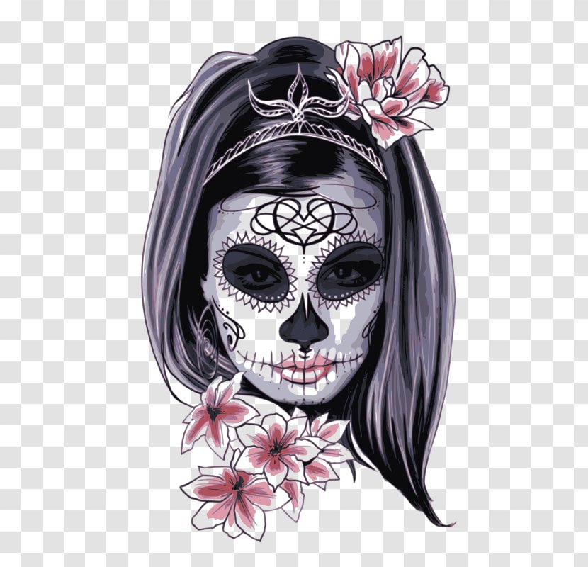 La Calavera Catrina Day Of The Dead Human Skull Symbolism Transparent PNG
