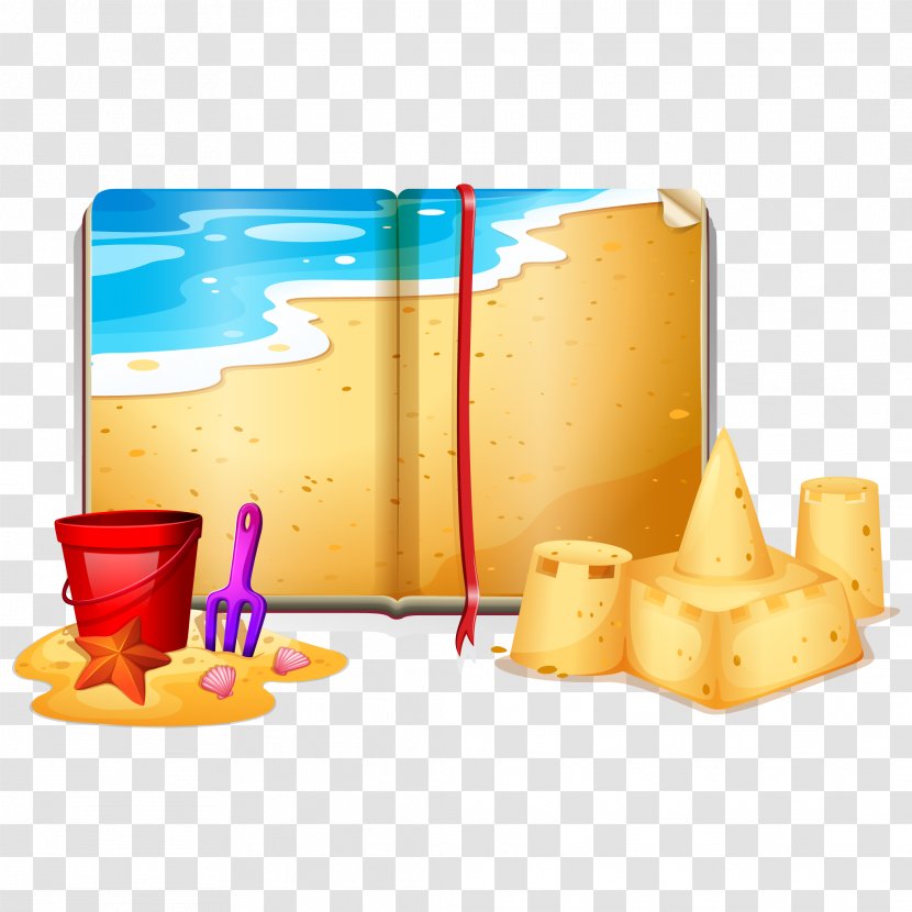 Beach Sand Art And Play Photography Illustration - Stock - Vector Book With Scene Transparent PNG