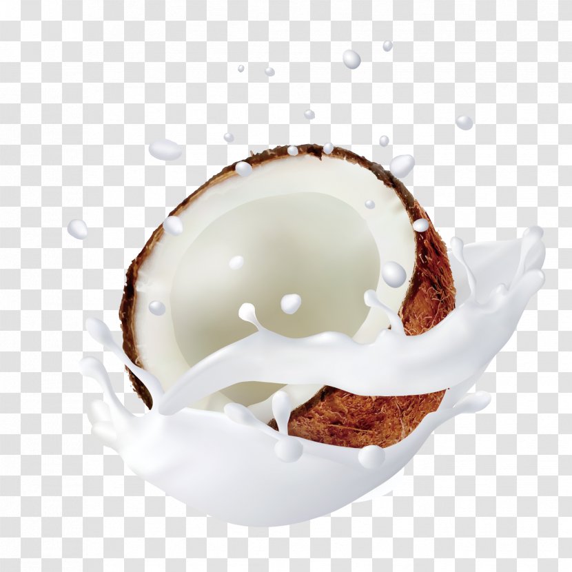 Coconut Milk Water - Cup - Hand-painted Splash Of Transparent PNG