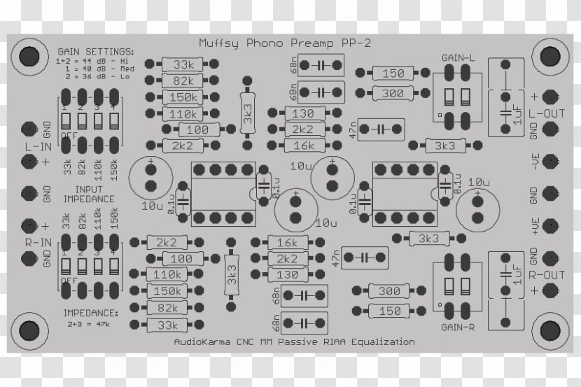 Preamplifier RIAA Equalization Schematic Diagram - Electronics - Phonograph Transparent PNG