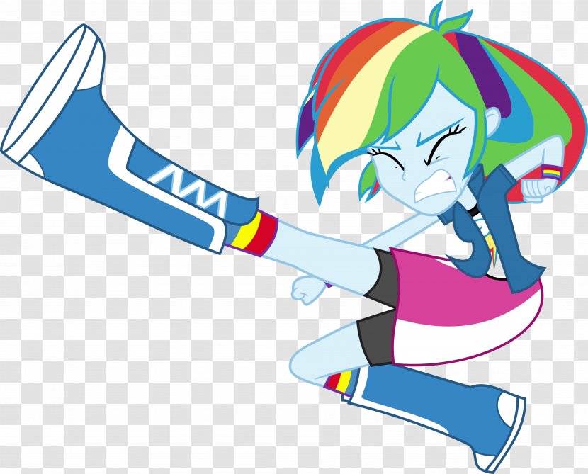 Rainbow Dash Equestria Soccer Kick My Little Pony - Tree - Godzilla Mlp Girls Transparent PNG