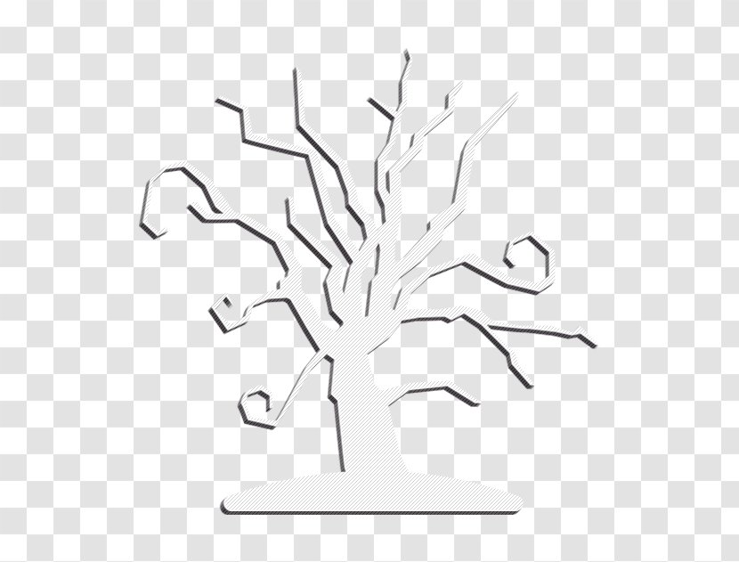 Dead Icon Dry Old - Line Art - Twig Plant Transparent PNG
