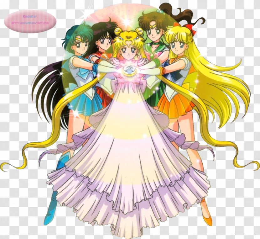 Sailor Moon Uranus Venus Chibiusa Saturn - Watercolor - Jupiter Transparent PNG