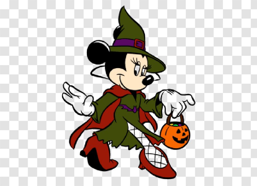 Minnie Mouse Mickey Halloween Clip Art - Fictional Character Transparent PNG