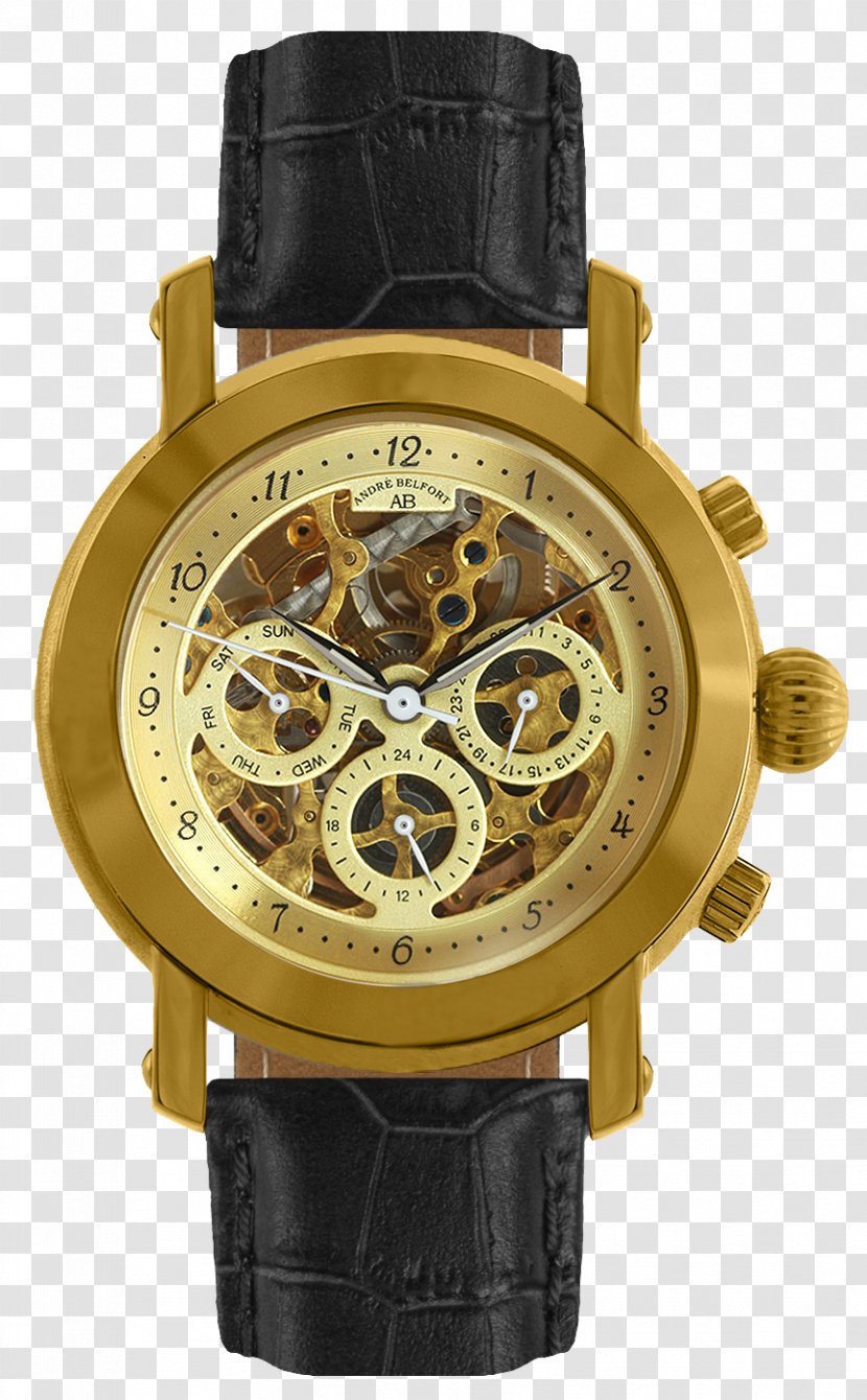 Automatic Watch Strap Clock Sapphire - Gold Vip Transparent PNG