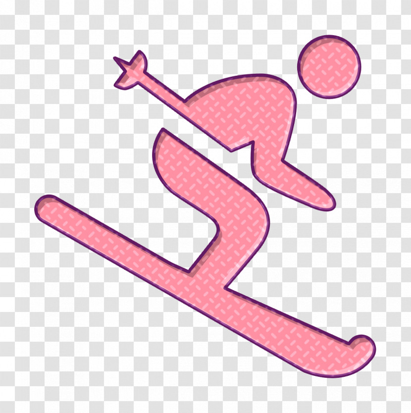 Sports Icon Ski Icon Skiing Stickman Icon Transparent PNG