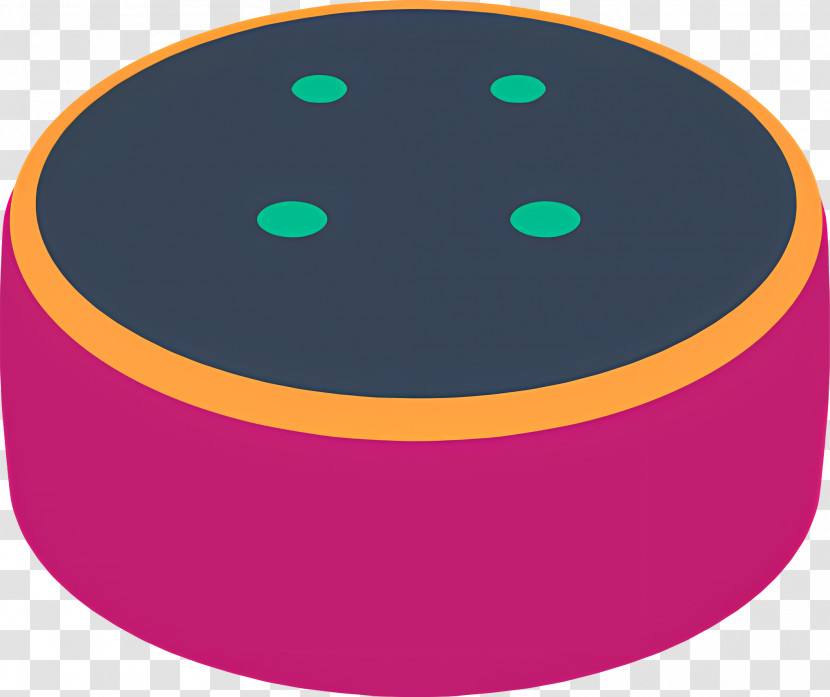 Smart Speaker - Smart Home Device With Pink And Orange Design Transparent PNG