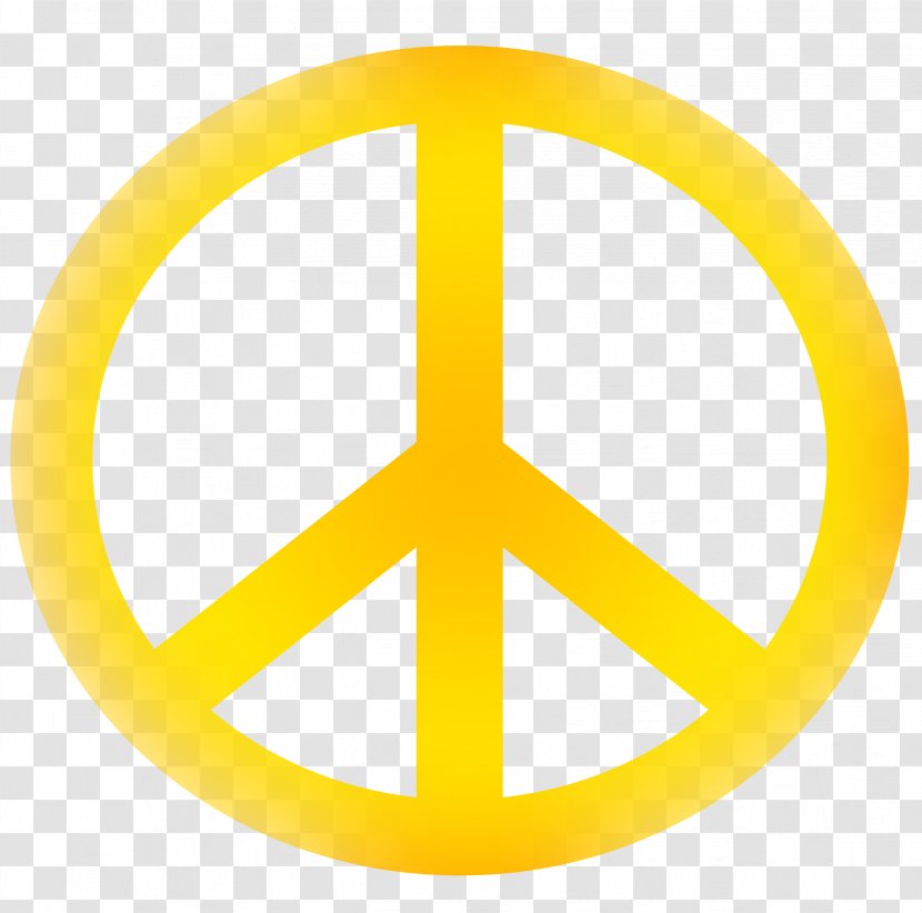 Peace Symbols Logo Trademark - Yellow - Symbol Hd Transparent PNG
