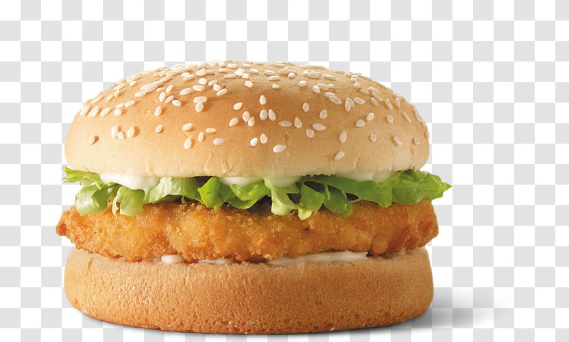 Hamburger Cheeseburger Fast Food Breakfast Sandwich Chicken - Crispy Burger Transparent PNG
