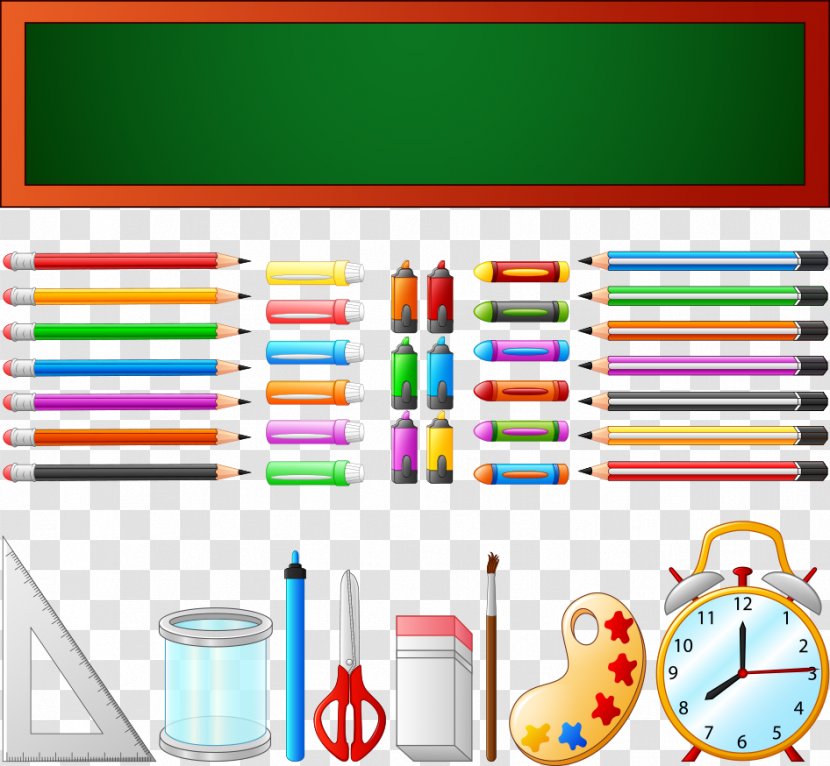 School Supplies Graphic Design Learning - Vector Colored Transparent PNG