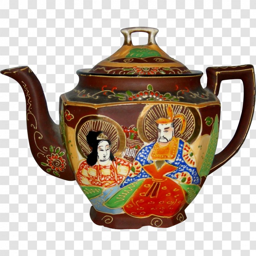 Ceramic Teapot Pottery Moriage - Tt - Drinkware Transparent PNG