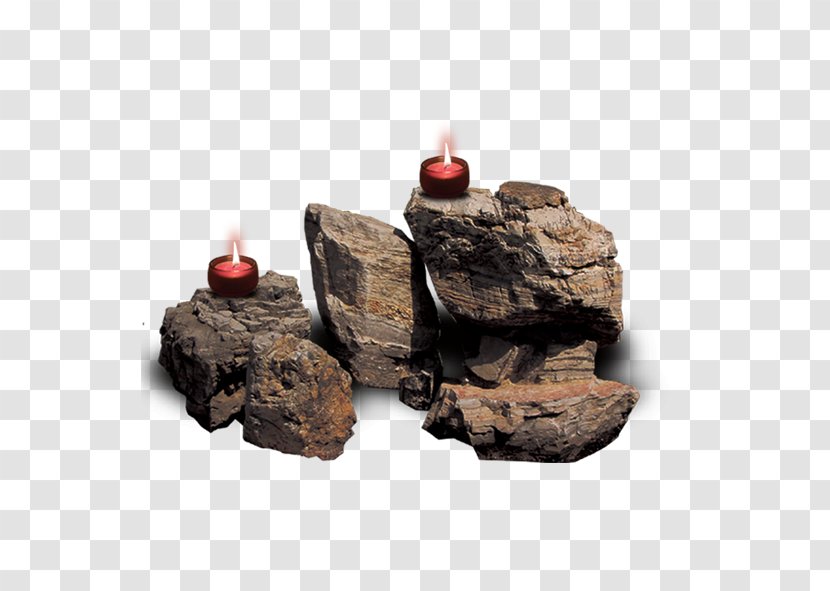 Rock Download - Chocolate Brownie - Red Candles On The Rocks Transparent PNG