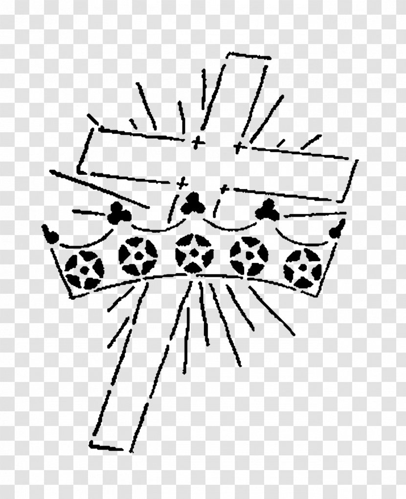 Cross And Crown Christianity Christian Of Thorns Clip Art - White Transparent PNG