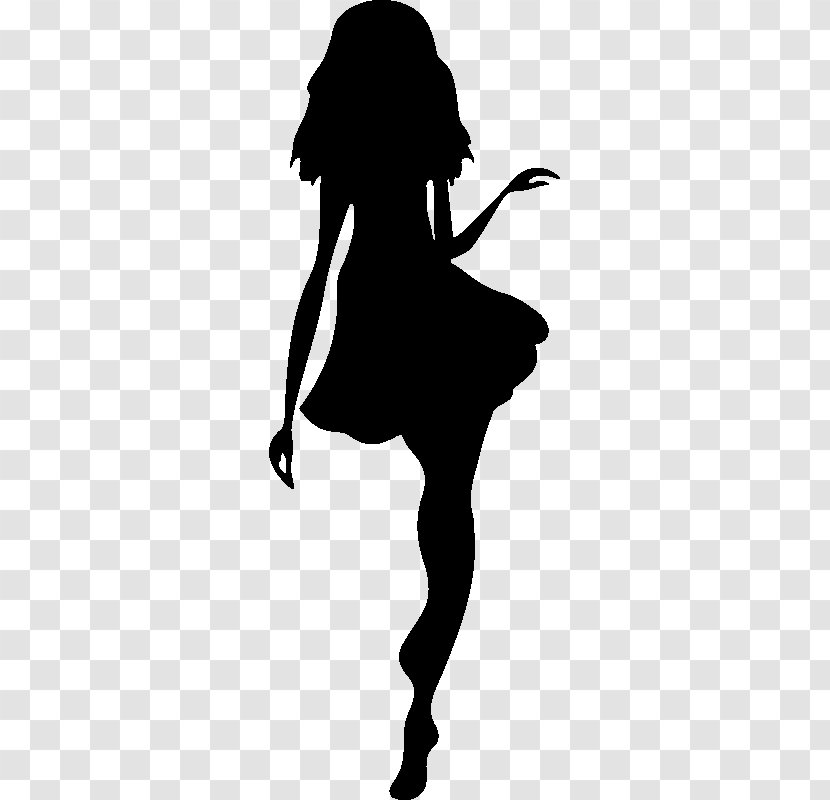 Silhouette Fashion Woman Sticker Drawing - Tree - Model Clipart Transparent PNG