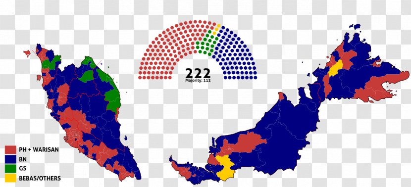 Malaysian General Election, 2018 Map Royalty-free Transparent PNG