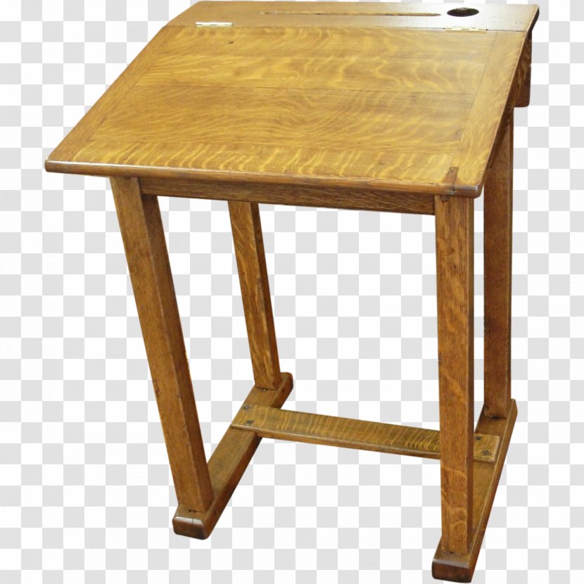 Slant Top Desk Table Furniture School - Oak Transparent PNG