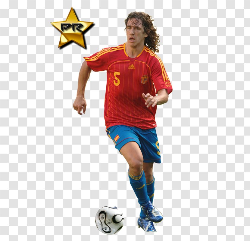 Team Sport T-shirt Carles Puyol Football Player Transparent PNG