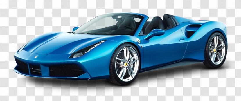 2016 Ferrari 488 Spider Sports Car Luxury Vehicle - Performance - Blue Transparent PNG