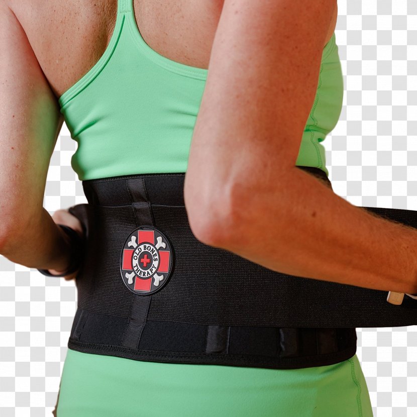 Human Back Belt Brace Lumbar Low Pain - Silhouette Transparent PNG