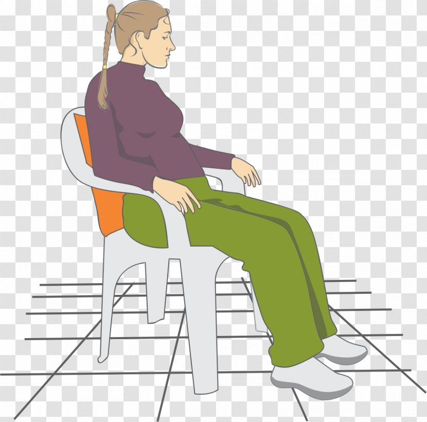 Chair Lumbar Posture Finger Pregnancy - Silhouette Transparent PNG