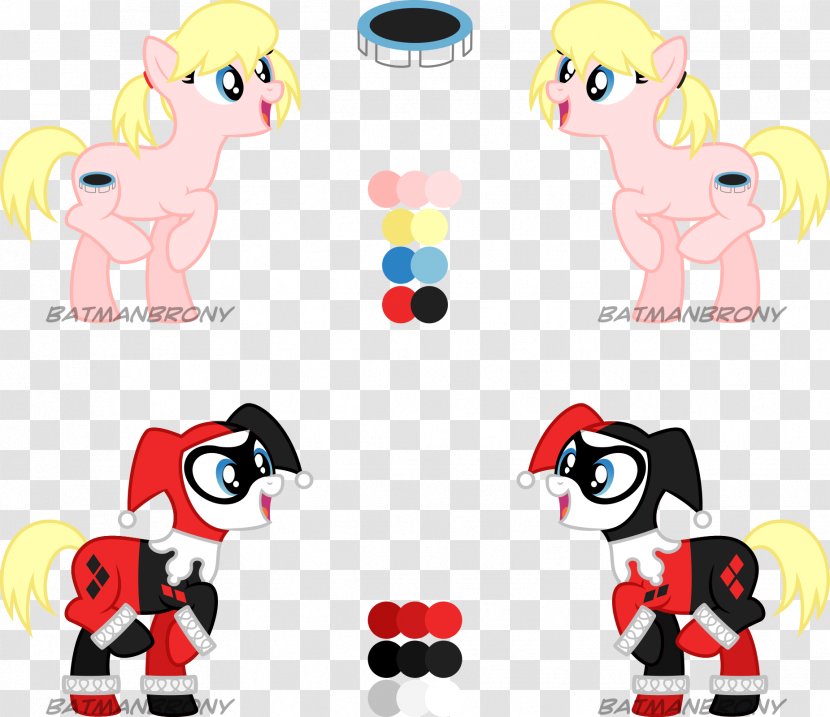 Pony Harley Quinn Pinkie Pie Joker Rainbow Dash - Silhouette Transparent PNG