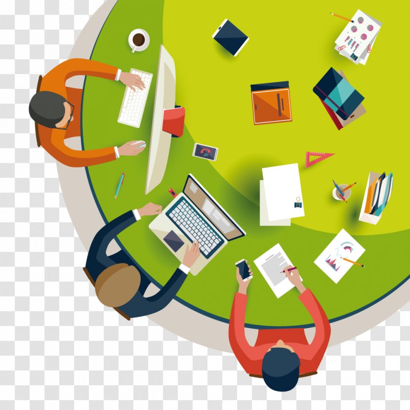 Flat Design Vector Graphics Meeting Illustration - Royaltyfree Transparent PNG