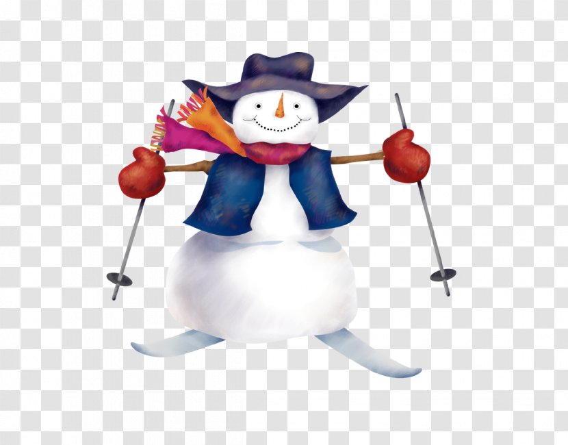 Skiing Snowman Christmas - Child Transparent PNG