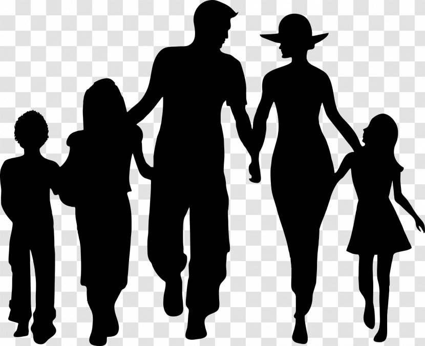 Family Silhouette Child Clip Art - Standing - Father's Day Transparent PNG