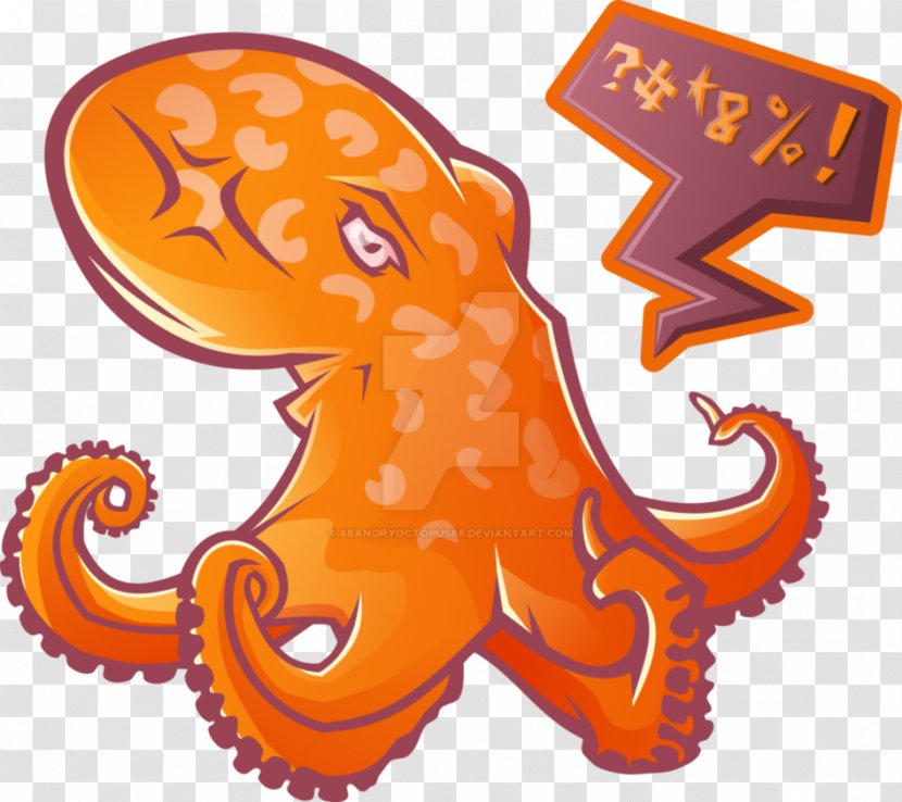 Octopus Anger Clip Art - Cephalopod - Cartoon Transparent PNG