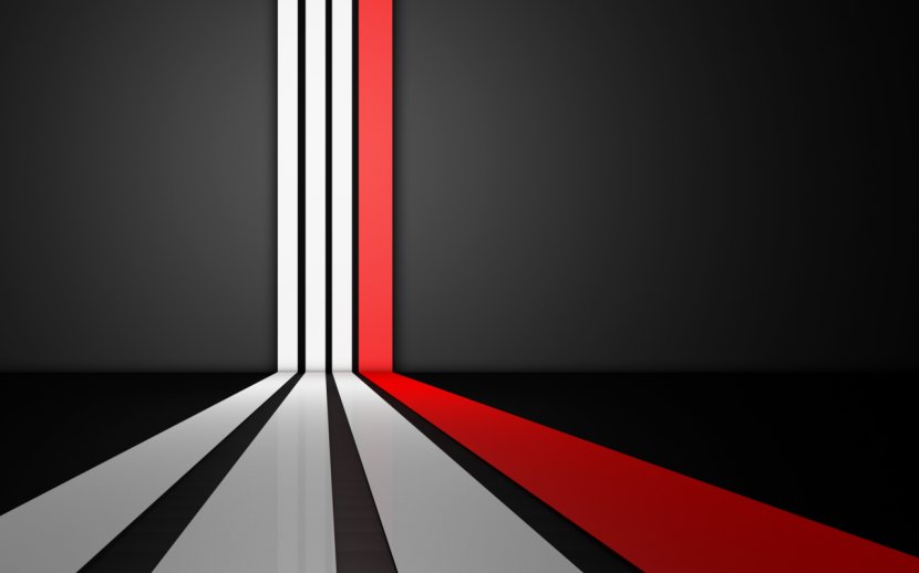 Desktop Wallpaper Black And White Red Display Resolution - Highdefinition Video - Background Transparent PNG