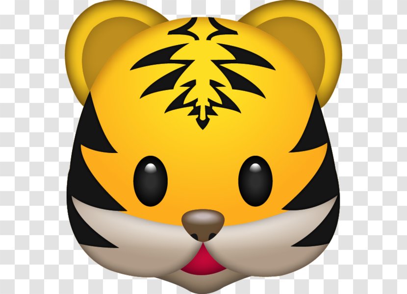 Tiger Emojipedia IPhone Sticker - Smile - Lion Face Transparent PNG